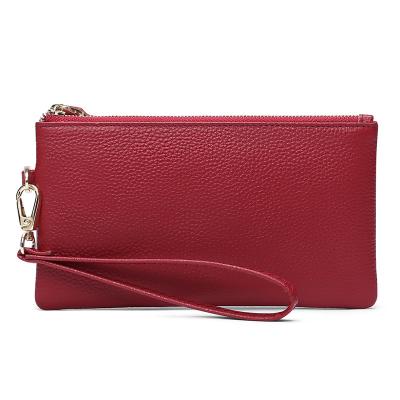 China 2022 Hot Selling Amazon RFID Purse Summer Purse Zipper Wristband Real Leather Wallets For Women for sale