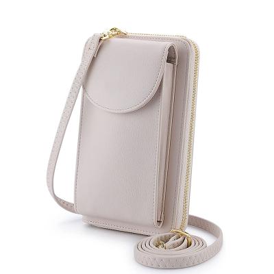 China Leather Purse PU RFID Blocking Cross - Body Cell Phone Bag For Women Wallet Purse for sale