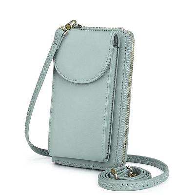 China Multifunctional PU Leather Women's Handbag Cross - Body Phone Bag Wallet Mobile Phone Bag for sale