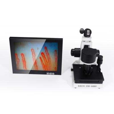 China Portable 10 Zoll LED-Anzeigen-Nagel-Falte Capillaroscopy-Mikrozirkulations-Test-Maschine zu verkaufen