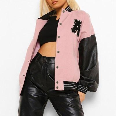 China Women's breathable jackets and coats coat for outwear college jackets women baseball letterman jacket for women 2021 for sale