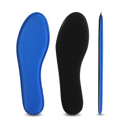 China Memory Foam Manufacturer Blue Thick Inner sole fatigue plantillas anti foam insoles for shoes for sale