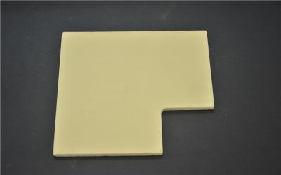 China Electric Sintering Zirconium Oxide Ceramic Plate Yellow Color 100 * 100 * 3mm for sale