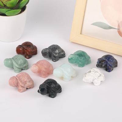 China Wholesale 1.5inch Crystal Quartz Carving Tortoise For Office Natural Decoration from China for sale