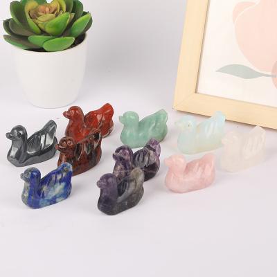 China China Factory Gemstone Folk Crafts Hand Carved Animals Natural Crystal Stone For Office Home Decoration for sale