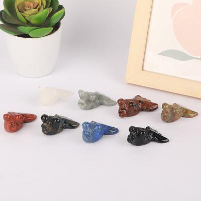 China China Natural Stones Moss Agate Golden Fish Crystals Crafts For Wellness Home Decoration for sale