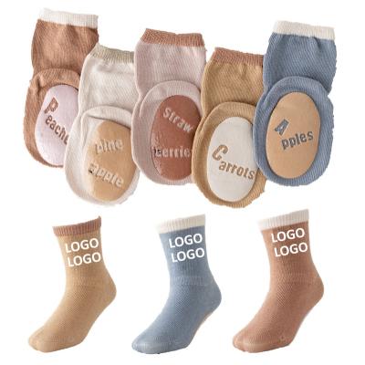 China High Quality Cute Cartoon Anti-skid Custom Viable Baby Walking Floor Socks Breathable Comfortable for sale