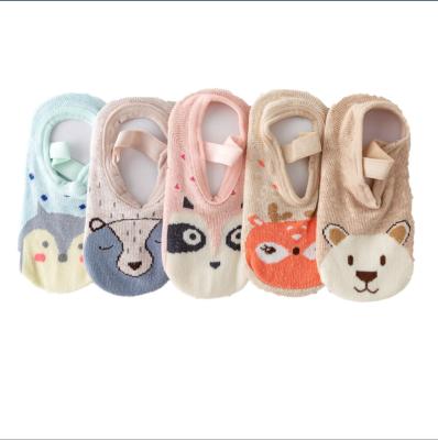 China Custom Made Cartoon Baby Kids Socks Cute Colorful Anti-skid Walking Shoes Floor Socks Viable for sale