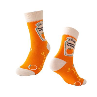 China Anti-Fault OEM Custom Your Own Colorful Socks Cotton Socks Food Pattern High Quality Daily Life for sale