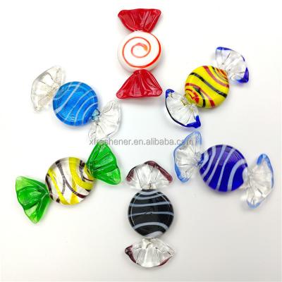 China 2022 Europe Mixed Handmade Vintage Murano Styles Various Candy Glass Ornaments Decorative Lampwork Glass Christmas for sale