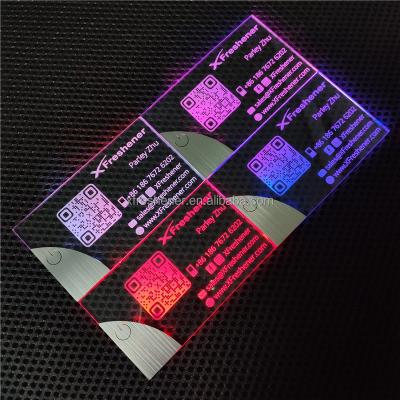 China paper & Cardboard 4 NEW 2022 LED Light Luxury Business Cards Custom Design Holographic Acrylic Video Business Cards Business Card for sale