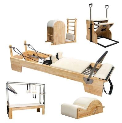 China 180 Kg 2022 Commercial Yoga Studio Pilates Core 5 Piece Wooden Reformer Machine, Home Gym Yoga Fitness Equipment for sale