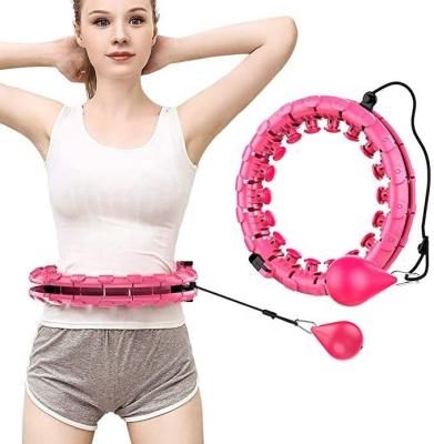 China size & Abdomen OBL Exercise Weighted Hoola Circle 24 Knots Detachable Fitness Hoola Plastic Adjustable Smart Circles 2021 for sale