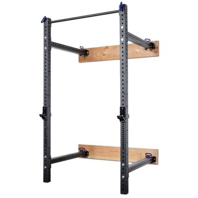 China China Factory Price Modern Commercial Squat Rack Fitness Equipment Wall Mounted Folding Home Stand for sale