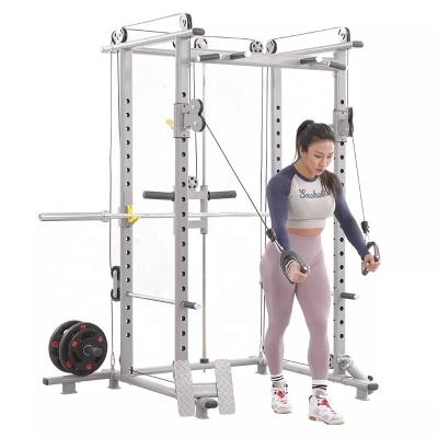 China OBL Universal Multifunctional Weightlifting Power Rack With Pulley System Home Gym Equipment Squat Rack for sale