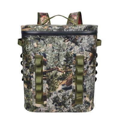 China Custom Logo Waterproof Durable Lunch Bag Backpack 20L 30 Can Airtight Zipper Reusable Insulated Soft Cooler for sale