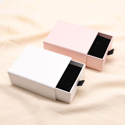 China Handmade Customize Luxury Cardboard Sliding Drawer Bracelet Necklace Ring Paper Jewelry Gift Box Packaging with Logo for Jewellery for sale