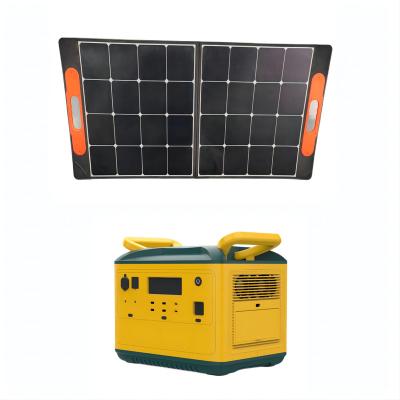 China Type C 2000w solar power generator LiFePO4 battery 2000Wh fast charging power station contains solar panels for sale