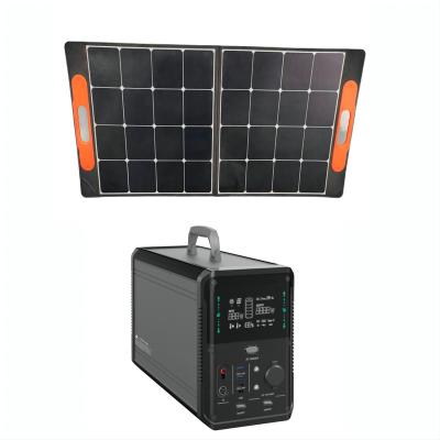 China Type C 1500W solar power generator kit LiFePO4 battery outdoor portable power station for sale