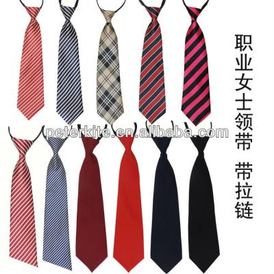 China As your request women zip the neck tie for sale