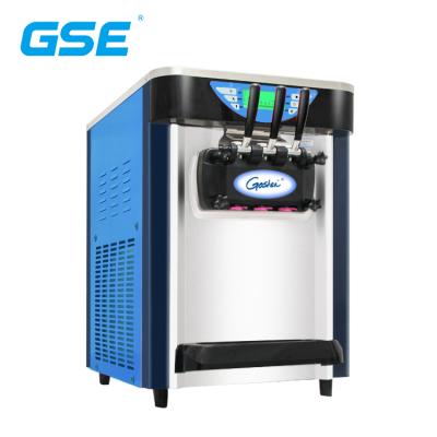 China Bakery GSE Ice Cream Softness Adjustable Automatic Handle Desktop Ice Cream Machine For Commercial for sale