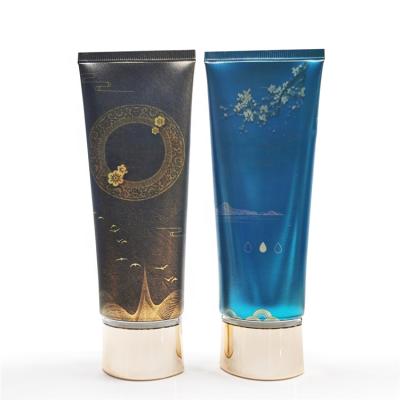 China Factory Sale Biodegradable Skin Care Tube Custom Oval Skin Care Sunscreen Cream Packaging With Fabulous Printing for sale