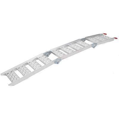 China Aluminum Alloy Three Fold Ladder Motorcycle Ramp Transport Ramp Support Panel 2000mm*290mm for sale