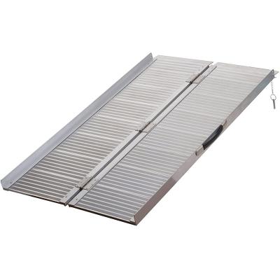 China Multifunctional Ladder 48x29.1x2inches 4FT Ramp Motorcycle Ladder Wheelchair Ramp Transport Loading Aluminum Tools Ladder for sale