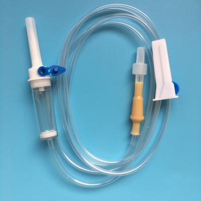 China Sterile PVC Infusion Set& Disposable IV Set With Latex Bulb for sale