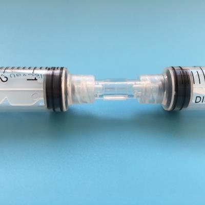 China Polypropylene Syringe Adapter for Syringe to Syringe Transfer - Luer Lock to Luer Lock for sale