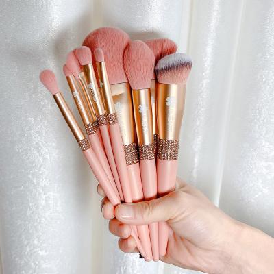 China B10164 10Pcs Private Label Concealer Brush Concealer Brush Private Label Makeup Flat Concealer Brush Kabuki Concealer Brush Pink for sale