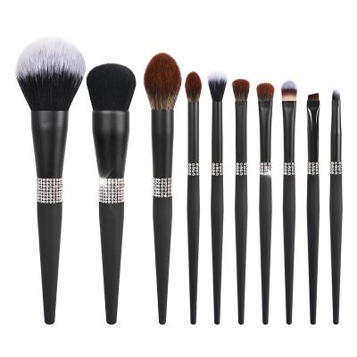 China D15065-10 Amazone Kabuki Bristle Soft Concealer Vegan Cosmetic Brush Set Brush White Foundation Brush Manufacturer for sale