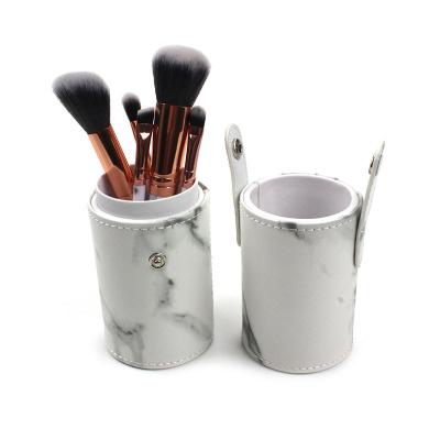 China Angular Blush F003 New Makeup Brushes 10pcs Beauty Cosmetics Tool Stand Marble Base Marble Makeup Brushes for sale