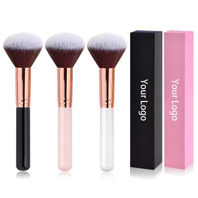 China Angular Blush e2016b Rose Gold Flat Top Makeup Brushes Professional Beauty Eye Makeup Brush For Lash Eye Brow Brush for sale