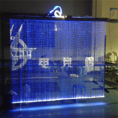 China Hot sale modern/luxury modern/luxury fairy colorful optical light organza fiber curtain led window lights for stage decoration for sale