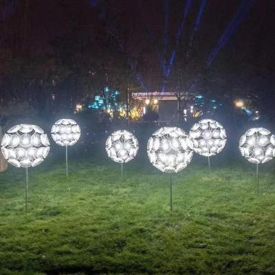 China Large Decorative LED Light Source LED Dandelion Lamp Simulation Led Lighted Fiber Optic Dandelion Flowers Landscape Lighting Light Decoration for sale