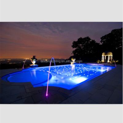 China LANDSCAPE fiber optic pool light 8color changing led swimming pool light with waterproof ip65 for sale