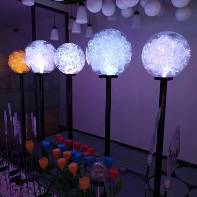 China Garden Christmas Holiday Novelty Landscape Lighting Led Fiber Optic Ball Lamp For Plaza Yard Decoration for sale