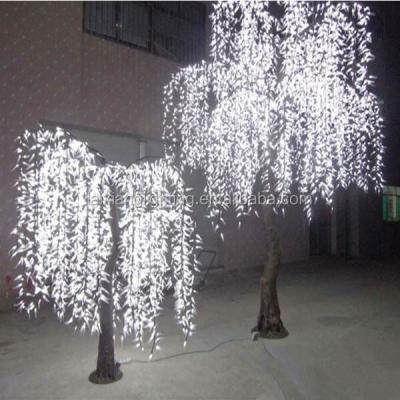 China Aluminum H: 2.5m led tree / led simulation willow with white lighted for sale