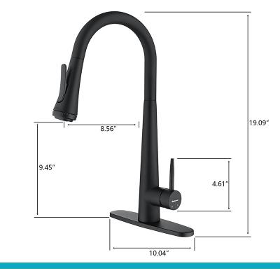 China Exterior is new arrival multi-layer plated desktop mounted 304 stainless steel faucet black tube water swan faucet for sale