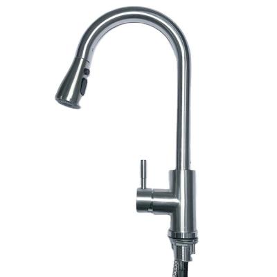 China Exterior Is New Design Multilayer Faucets Flexible Gold Plated Hot And Cold Water Single Handle Pull Out Kitchen Sink Faucet for sale