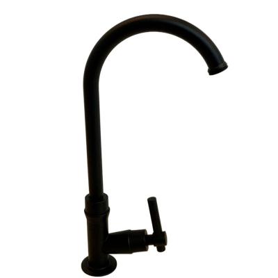 China Best Quality Metered Kitchen Faucets Products Big Handle Umbrella Tube Kitchen Faucets Single Durable ABS Black LED Faucet for sale