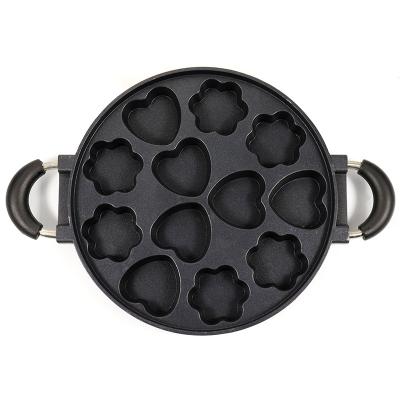 China Viable Cake Mold Cake Decor Tool Cake Pan Baking Pan Die-Cast Aluminum Nonstick Dutch Egg Frying Pan Waffle Pancake Pan for sale