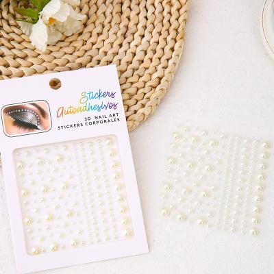 China Temporary Gold Silver adhesive rhinestone sticker Face eye makeup gem sticker party bright cosmetic face jewelry for sale