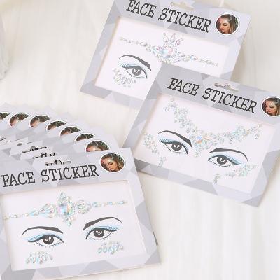 China Temporary Cheap Price OEM Face Sticker Crystal Gem Rhinestone Face Stickers Wholesale Face Jewels for sale