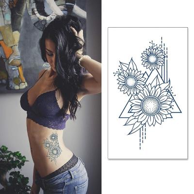 China Temporary Shein Tiktok hot Realistic semi permanent temporary juice tattoo stickers Rose Henna flower herbal tattoo for sale