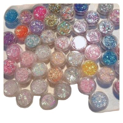 China Easy Apply Hot Sales Nail Chunky Glitter Sequins Nail Glitter Flakes Glitter Eyeshadow Pigment for sale