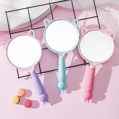 China Not Specified iLemon Newest Product Makeup Custom Handheld Mirror Pink Make Up Handheld Mirror Portable Handheld Mirror Private Label for sale