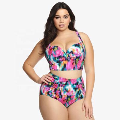 China Breathable Plus Size Swimwear Women Dress Fashion Printing 2XL 3XL 4XL 5XL Designer Swimsuit Women for sale