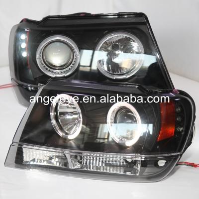 China For CHRYSLER For Grand Cherokee LED Angel Eyes Head Lights Head Lamp SN 1999-2004 For CHRYSLER 1999-2004 Year for sale